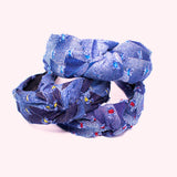 Colorful Denim Knotted Headbands for Women • Sunny Model