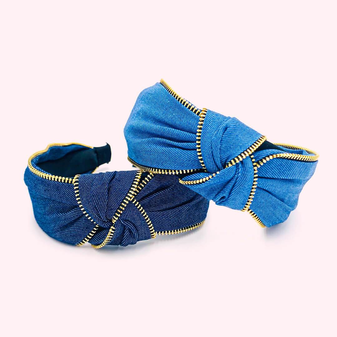Amazon.com : Lvyeer Denim Headband Women Knotted Headbands for Women Jeans  Blue Knot Hair Band Head Band : Beauty & Personal Care