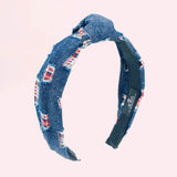 Blue Jean Knotted Headbands Country