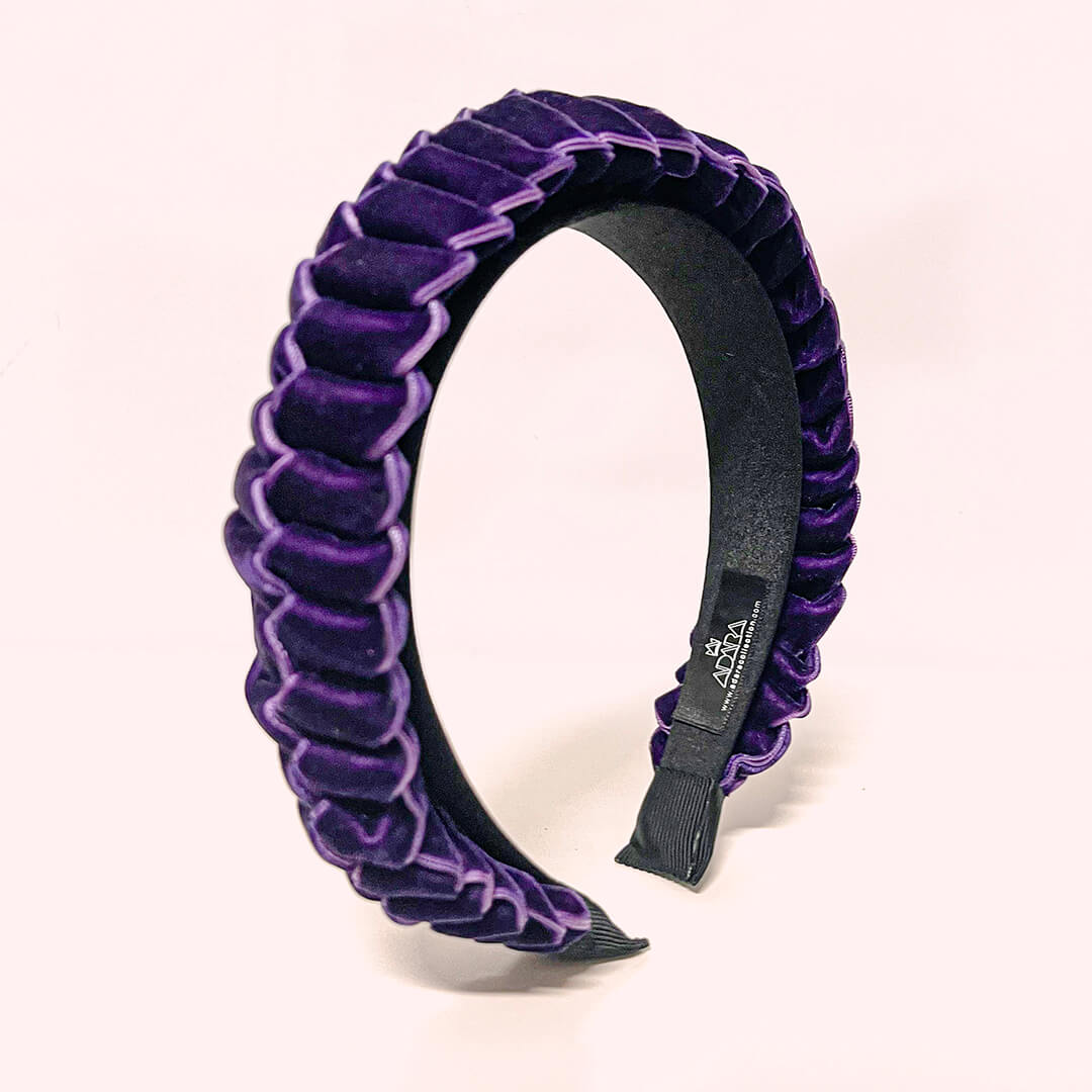 Velvet Braided Headbands • Lyra Model Purple