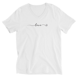 Love Short V-Neck T-Shirt White