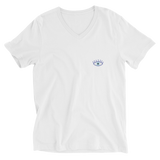 Evil Eye Short V-Neck T-Shirt White